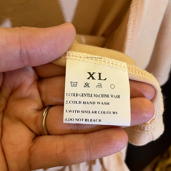 Peach size XL tie front blouse - Picture 3 of 4